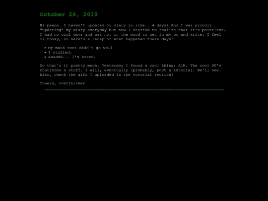 diary/26102019 screenshot