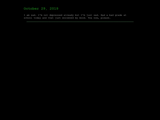diary/29102019 screenshot