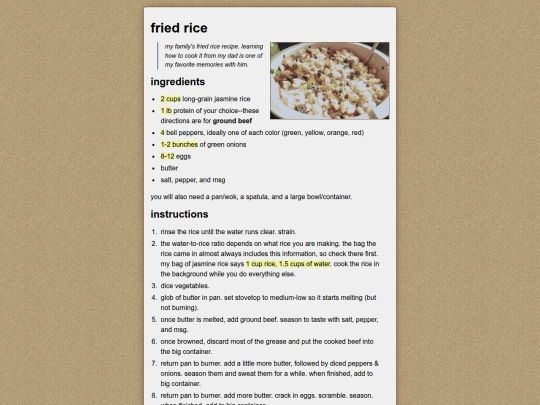 food/chahan screenshot