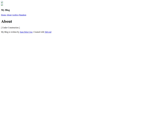 blog/about screenshot