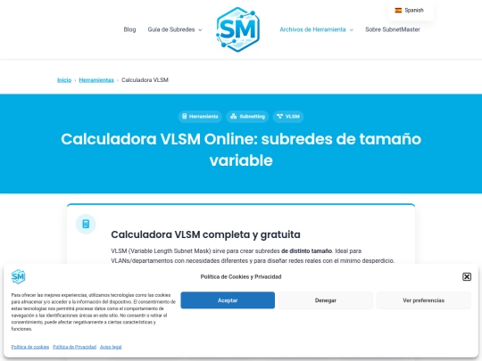 herramientas/calculadora-subredes-vlsm screenshot