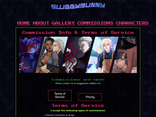 commissions screenshot