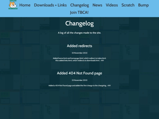 changelog screenshot