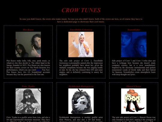 crow_tunes/bands screenshot