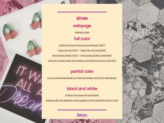 zines screenshot