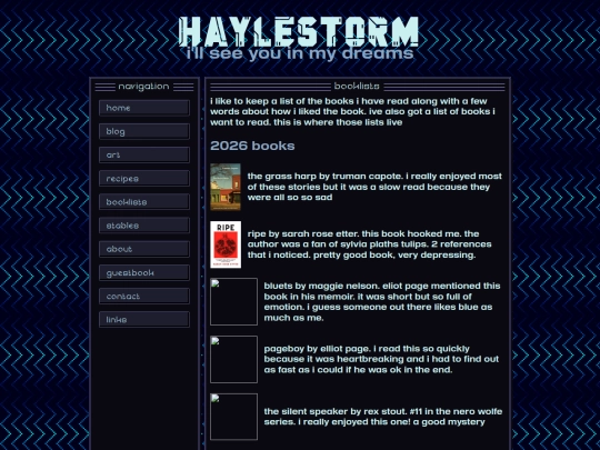 booklists screenshot