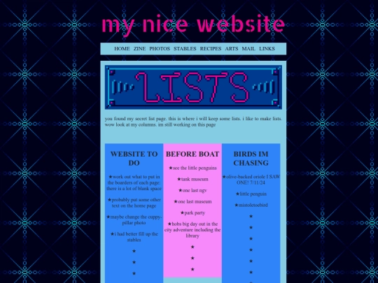 lists screenshot