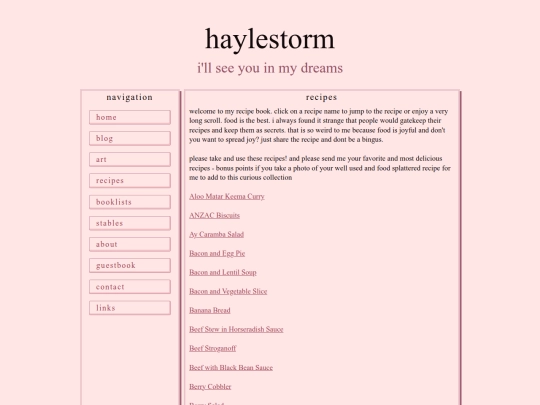 recipes screenshot