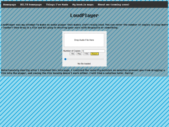 infopages/loudplayer screenshot
