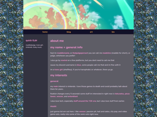 bio screenshot