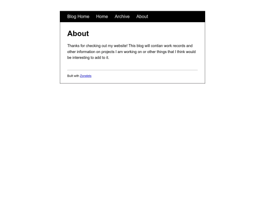 blog/about screenshot