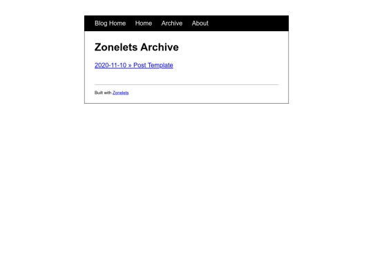 blog/archive screenshot