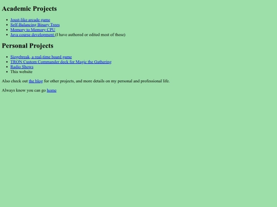 projects screenshot
