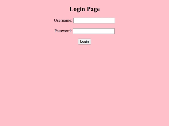 login page/prjct3 screenshot