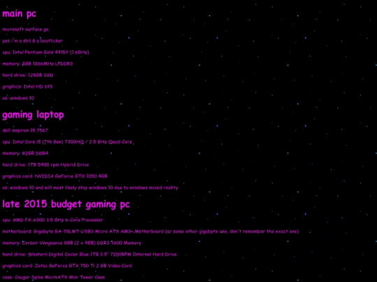 systems screenshot