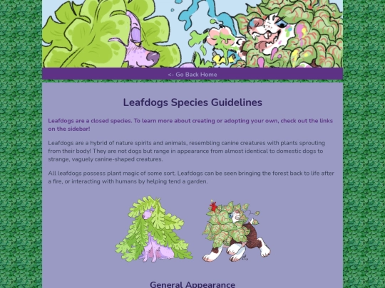speciesguide screenshot