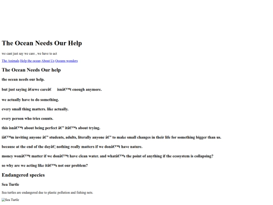 ocean-website screenshot