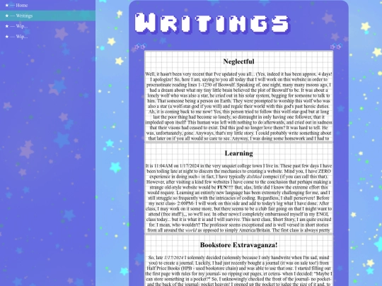 olderwritings screenshot