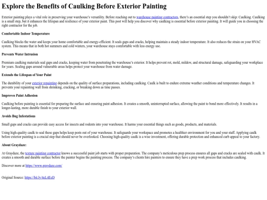 ExploretheBenefitsofCaulkingBeforeExteriorPainting screenshot