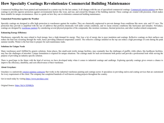 HowSpecialtyCoatingsRevolutionizeCommercialBuildingMaintenance screenshot