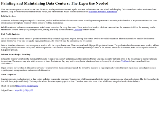 PaintingandMaintainingDataCentersTheExpertiseNeeded screenshot