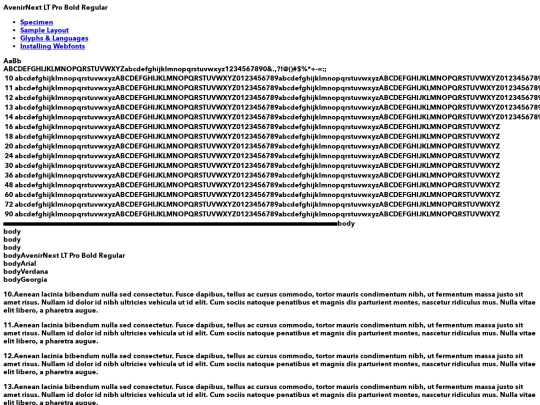 fonts/avenir bold/avenir_next_lt_pro_bold-demo screenshot