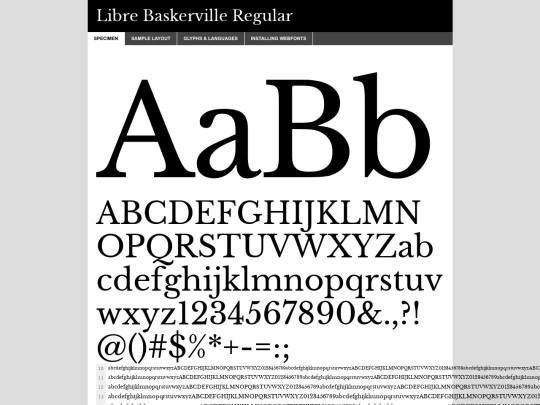 fonts/libre baskerville/librebaskerville-regular-demo screenshot