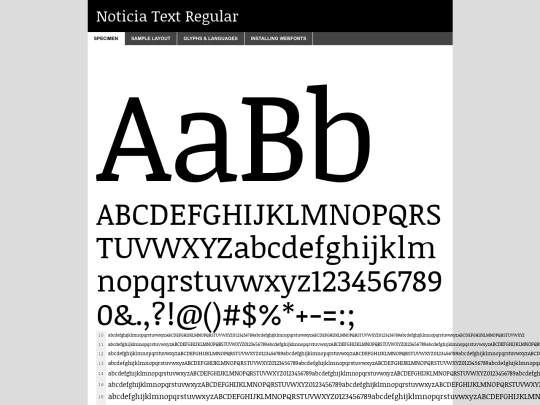 fonts/noticia text/noticiatext-regular-demo screenshot