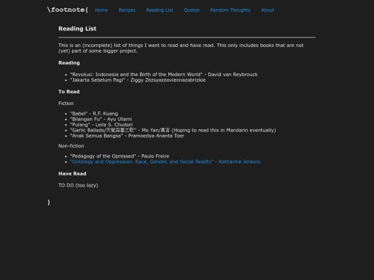 reading_list screenshot