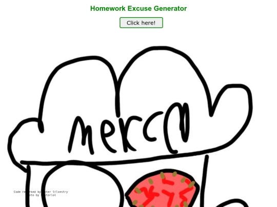 homeworkexcuse screenshot