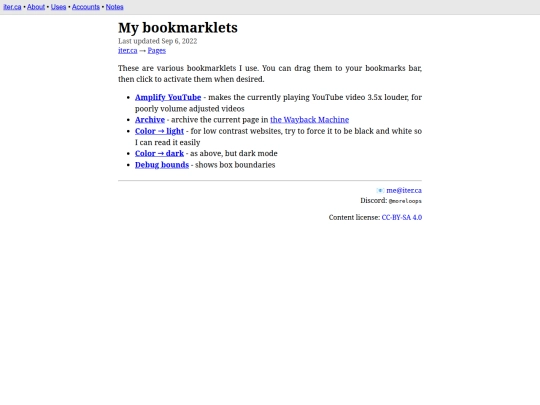 p/bookmarklets screenshot