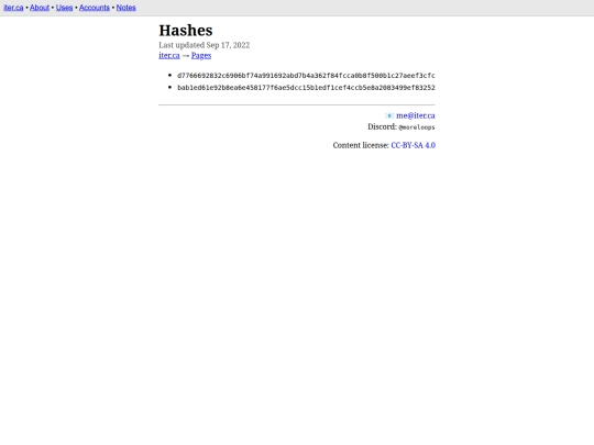 p/hashes screenshot