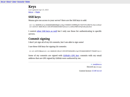 p/keys screenshot