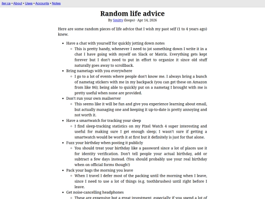 post/life-advice screenshot