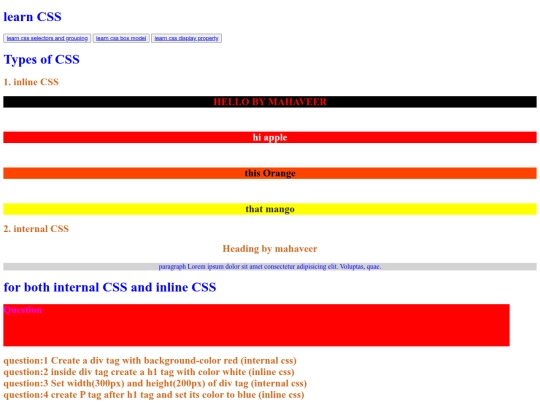 0.1 Learning css/learning css screenshot