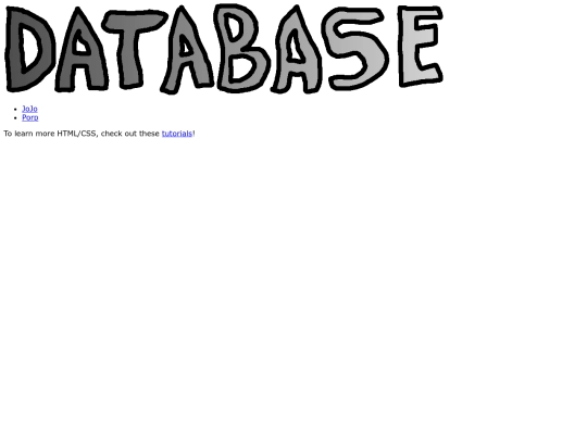 DataBase screenshot