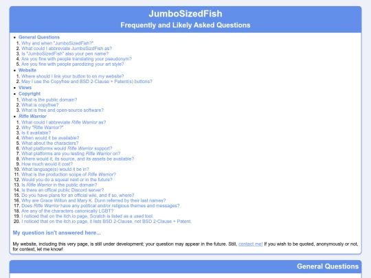 faq screenshot