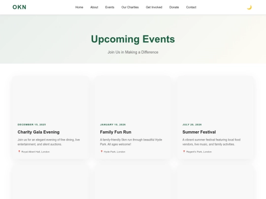 events screenshot
