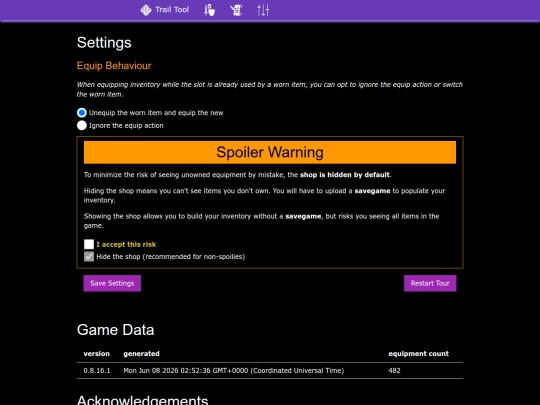 settings screenshot