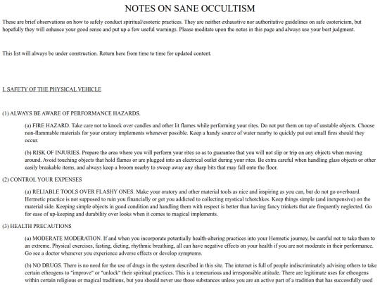 sane occultism screenshot