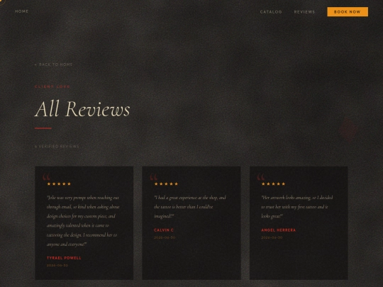 reviews screenshot
