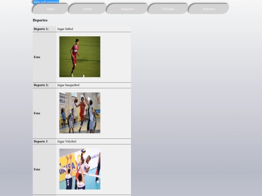 Estructura Global De Un Documento/Deportes screenshot
