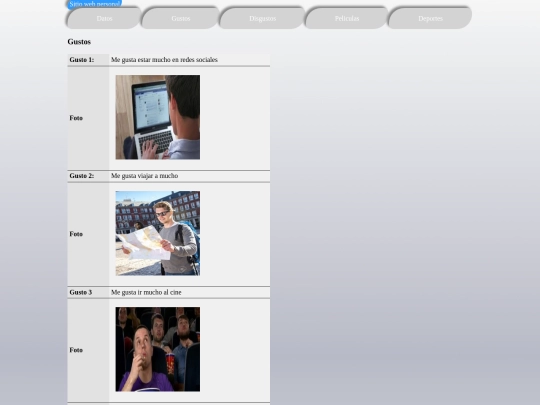 Estructura Global De Un Documento/Gustos screenshot