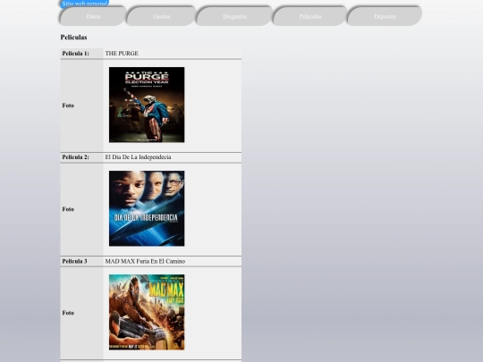 Estructura Global De Un Documento/Peliculas screenshot