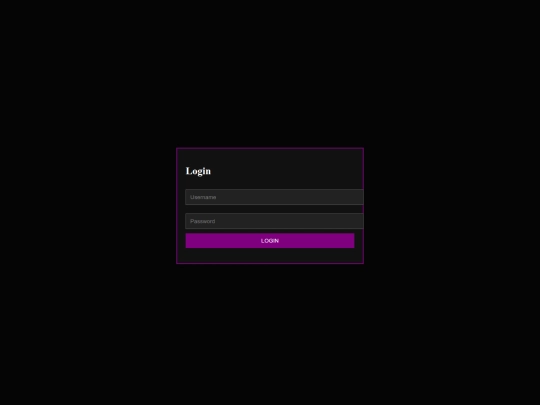 Login screenshot