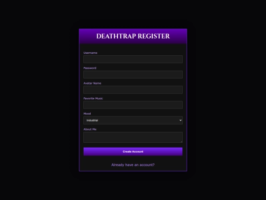 Register screenshot