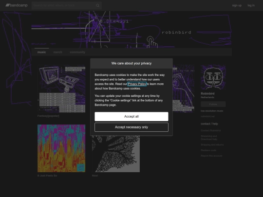 bandcamp screenshot
