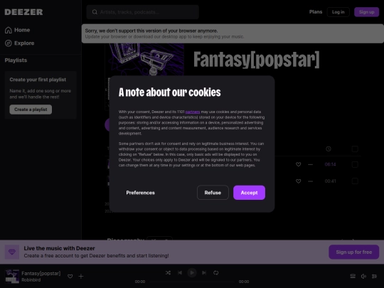 fantasypopstar/deezer screenshot