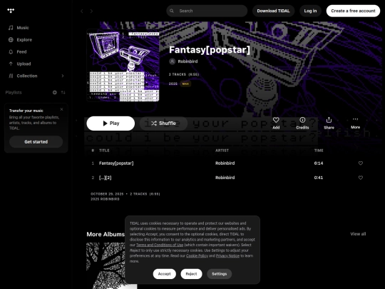 fantasypopstar/tidal screenshot