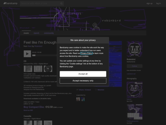 feellikeimenough/bandcamp screenshot